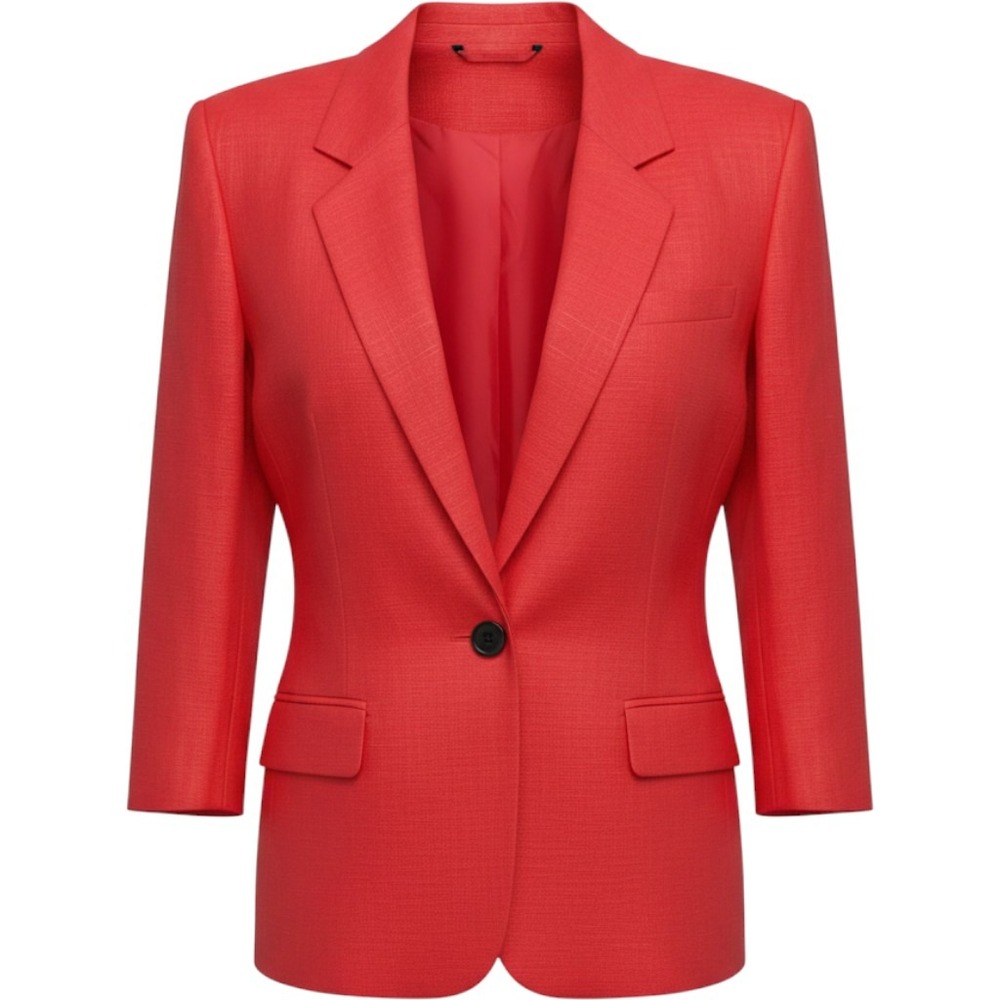 Toffs vintage red linen blend blazer size 14